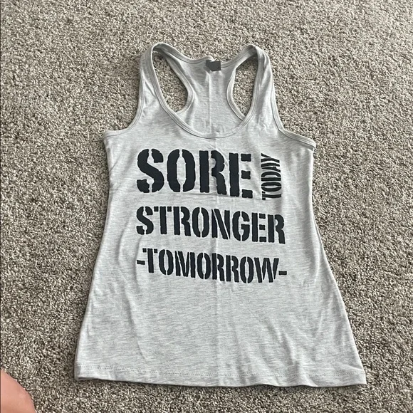 Gray Graphic Women's Tank Top - Picture 1 of 4